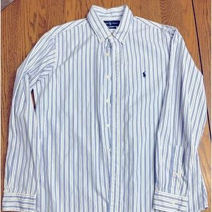 Ralph Lauren custom fit men’s long sleeve button down shirt size large